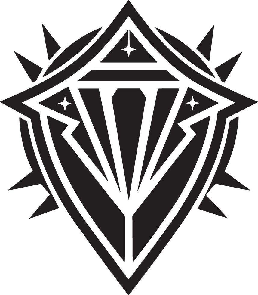 abstract icon and logo design black and white illustration vector