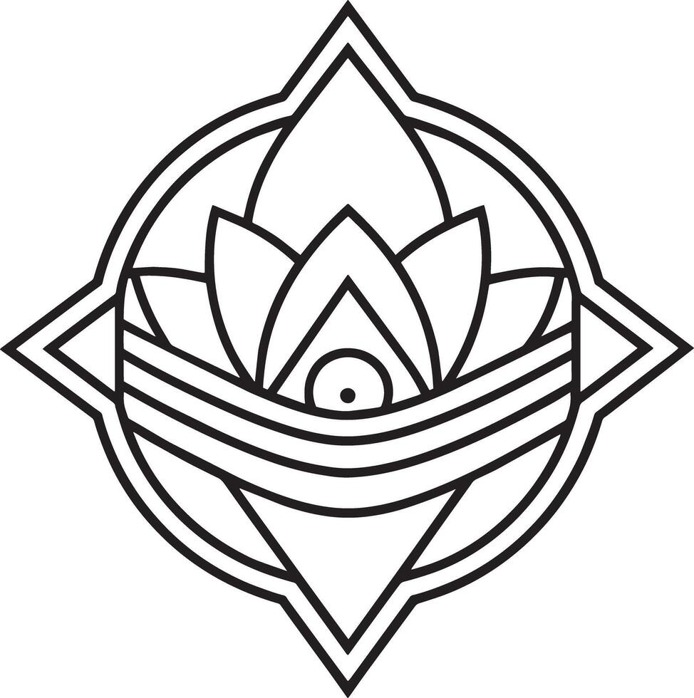 abstract icon and logo design black and white illustration vector