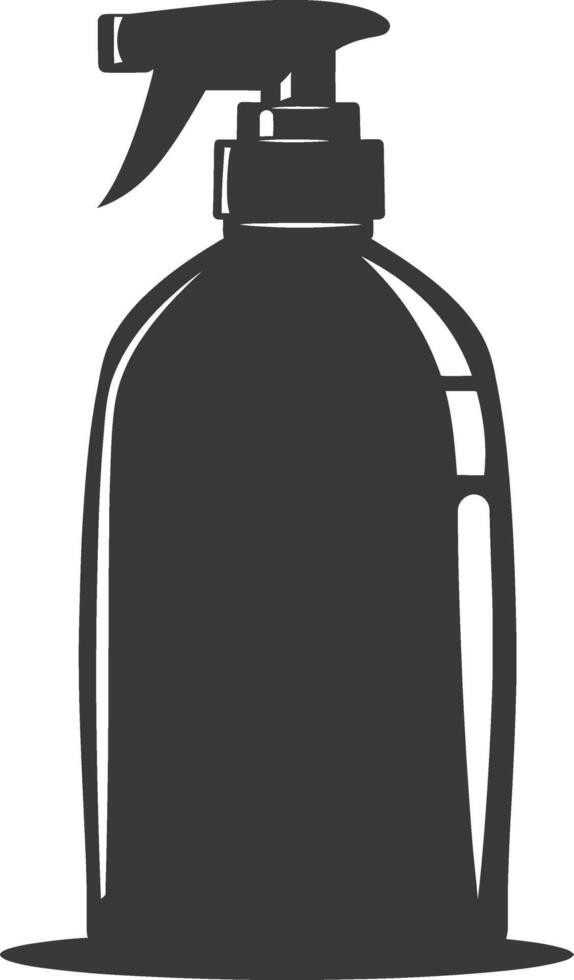 silhouette hand sanitizer bottle black color only vector