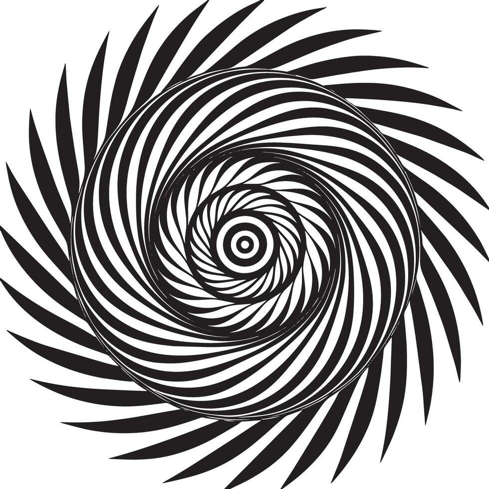 black and white abstract swirl illustration vector