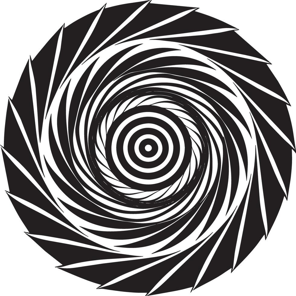 black and white abstract swirl illustration vector