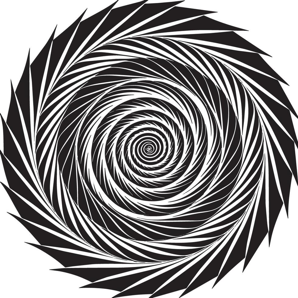 black and white abstract swirl illustration vector