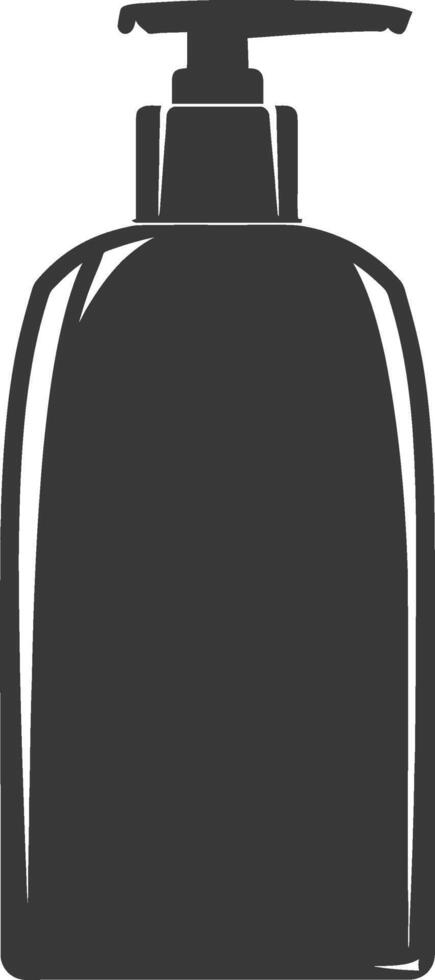 silhouette hand sanitizer bottle black color only vector