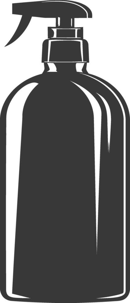 silhouette hand sanitizer bottle black color only vector