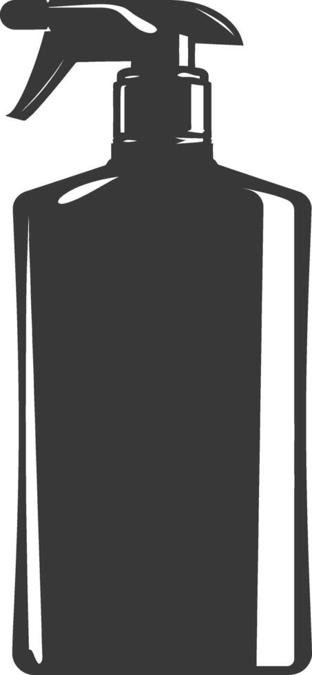 silhouette hand sanitizer bottle black color only vector