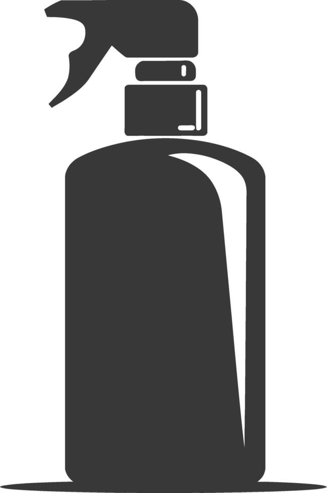 silhouette hand sanitizer bottle black color only vector