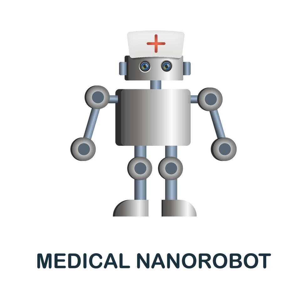 Medical Nanorobot icon. 3d illustration from artificial intelligence collection. Creative Medical Nanorobot 3d icon for web design, templates, infographics and more vector