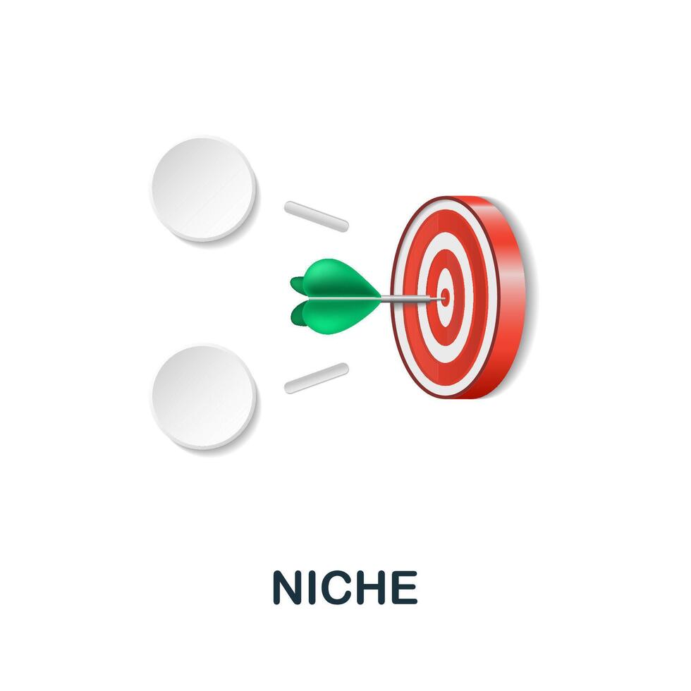 Niche icon. 3d illustration from affiliate marketing collection. Creative Niche 3d icon for web design, templates, infographics and more vector