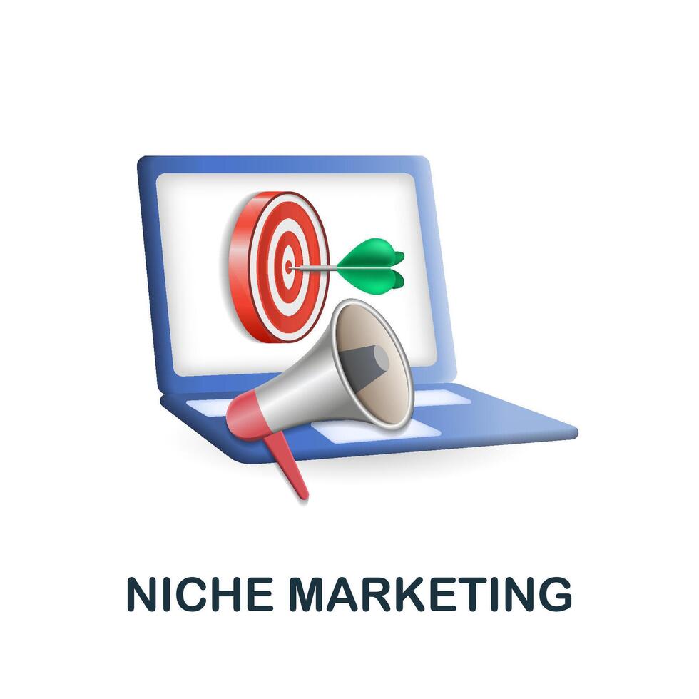 Niche Marketing icon. 3d illustration from affiliate marketing collection. Creative Niche Marketing 3d icon for web design, templates, infographics and more vector