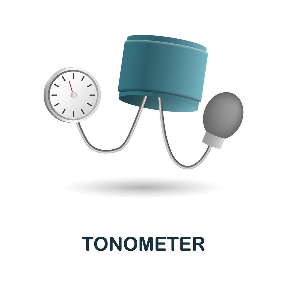 Tonometer icon. 3d illustration from measuring collection. Creative Tonometer 3d icon for web design, templates, infographics and more vector