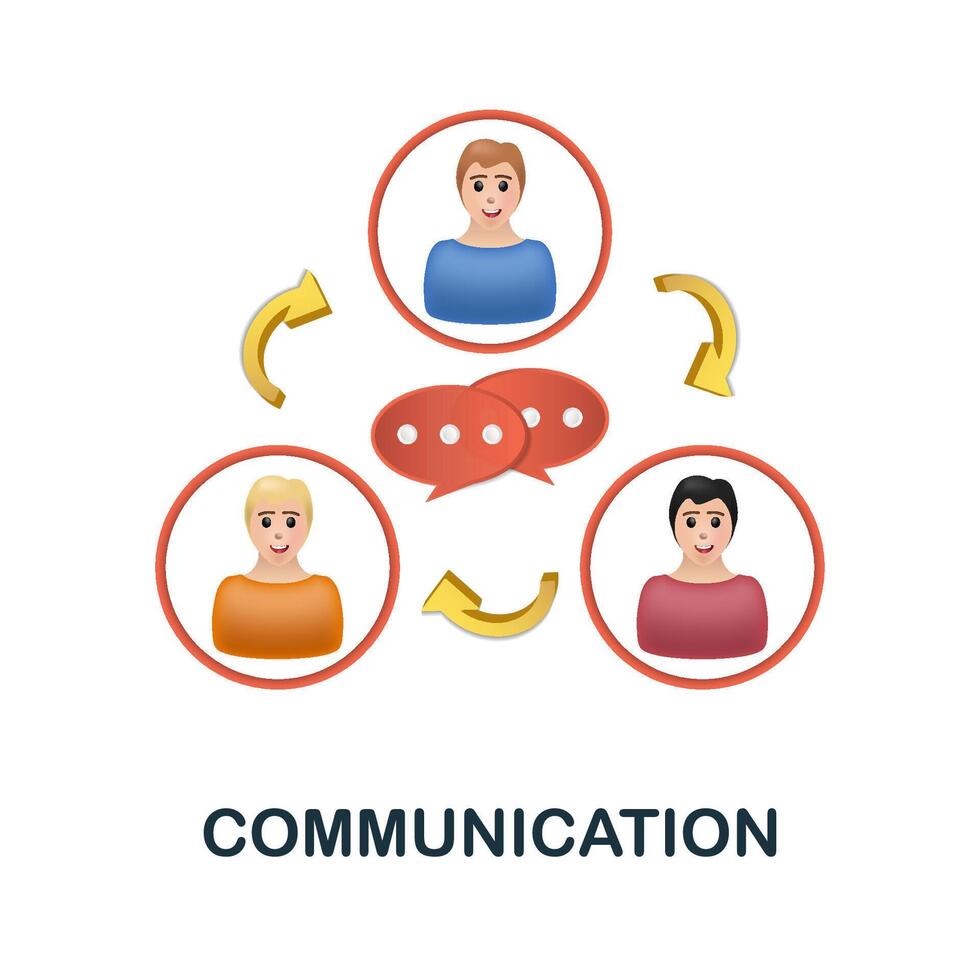 Communication icon. 3d illustration from blogger collection. Creative Communication 3d icon for web design, templates, infographics and more vector