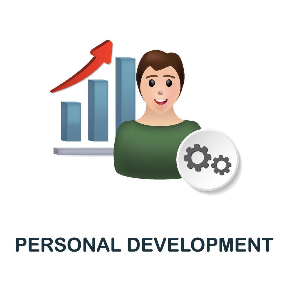 Personal Development icon. 3d illustration from business training collection. Creative Personal Development 3d icon for web design, templates, infographics and more vector