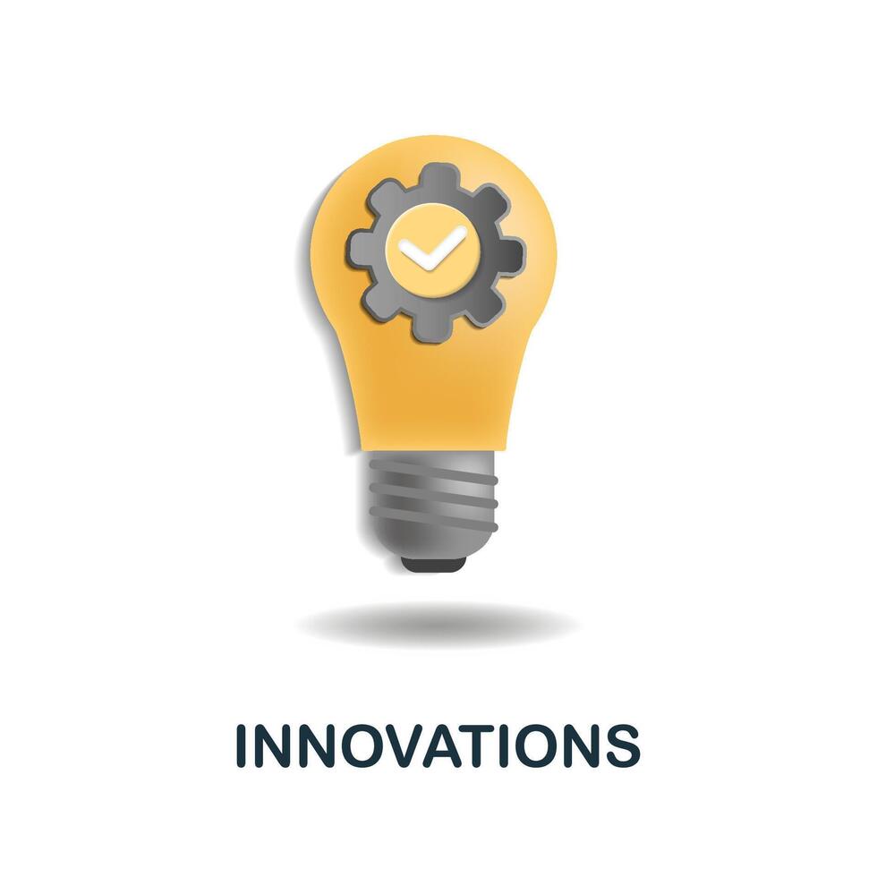 Innovations icon. 3d illustration from company value collection. Creative Innovations 3d icon for web design, templates, infographics and more vector
