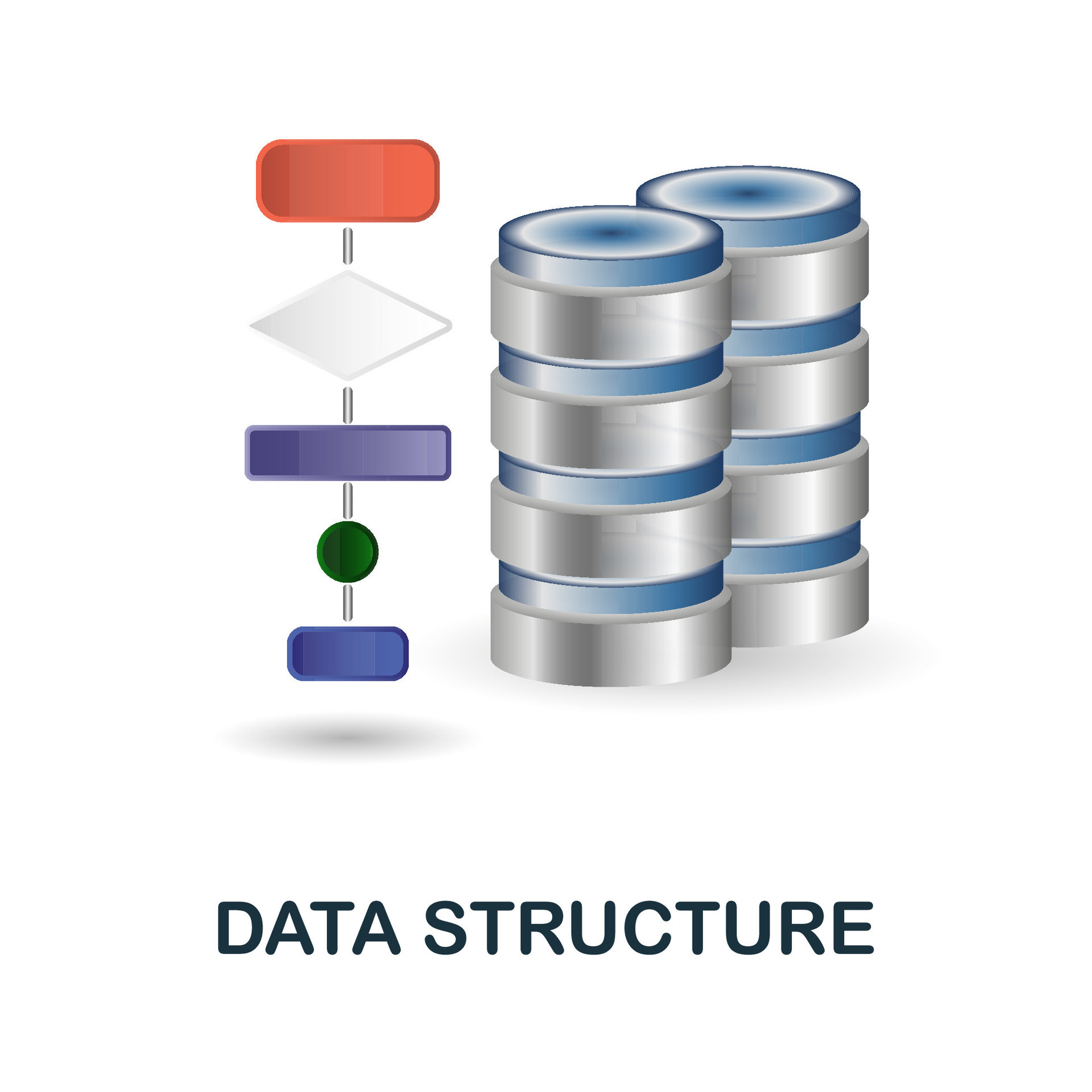 datos estructura icono. 3d ilustración desde datos Ciencias ...