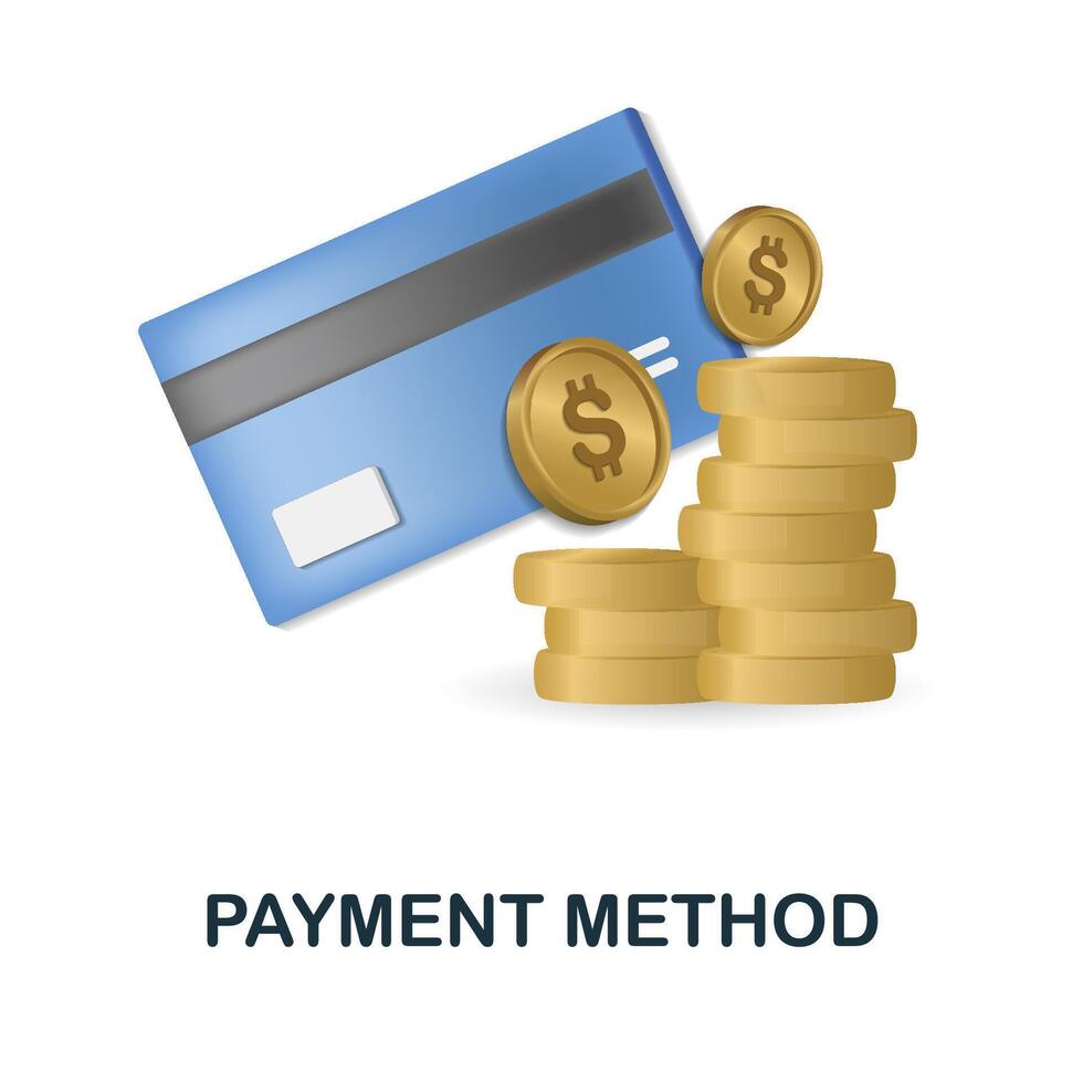 Payment Method icon. 3d illustration from economic collection. Creative Payment Method 3d icon for web design, templates, infographics and more vector