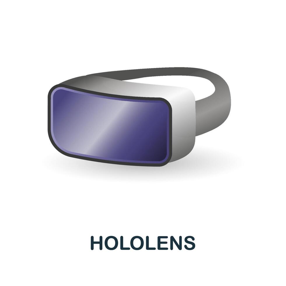 Hololens icon. 3d illustration from future technology collection. Creative Hololens 3d icon for web design, templates, infographics and more vector