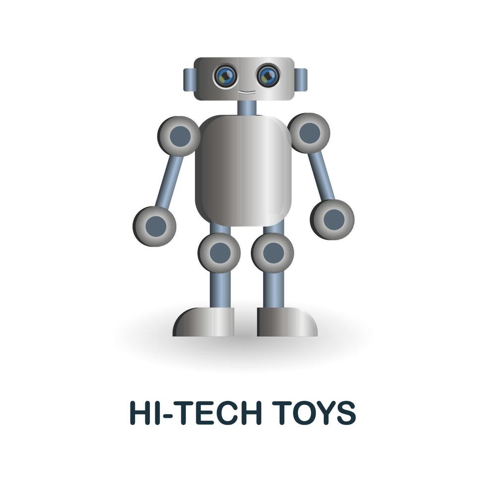 Hi-Tech Toys icon. 3d illustration from future technology collection. Creative Hi-Tech Toys 3d icon for web design, templates, infographics and more vector