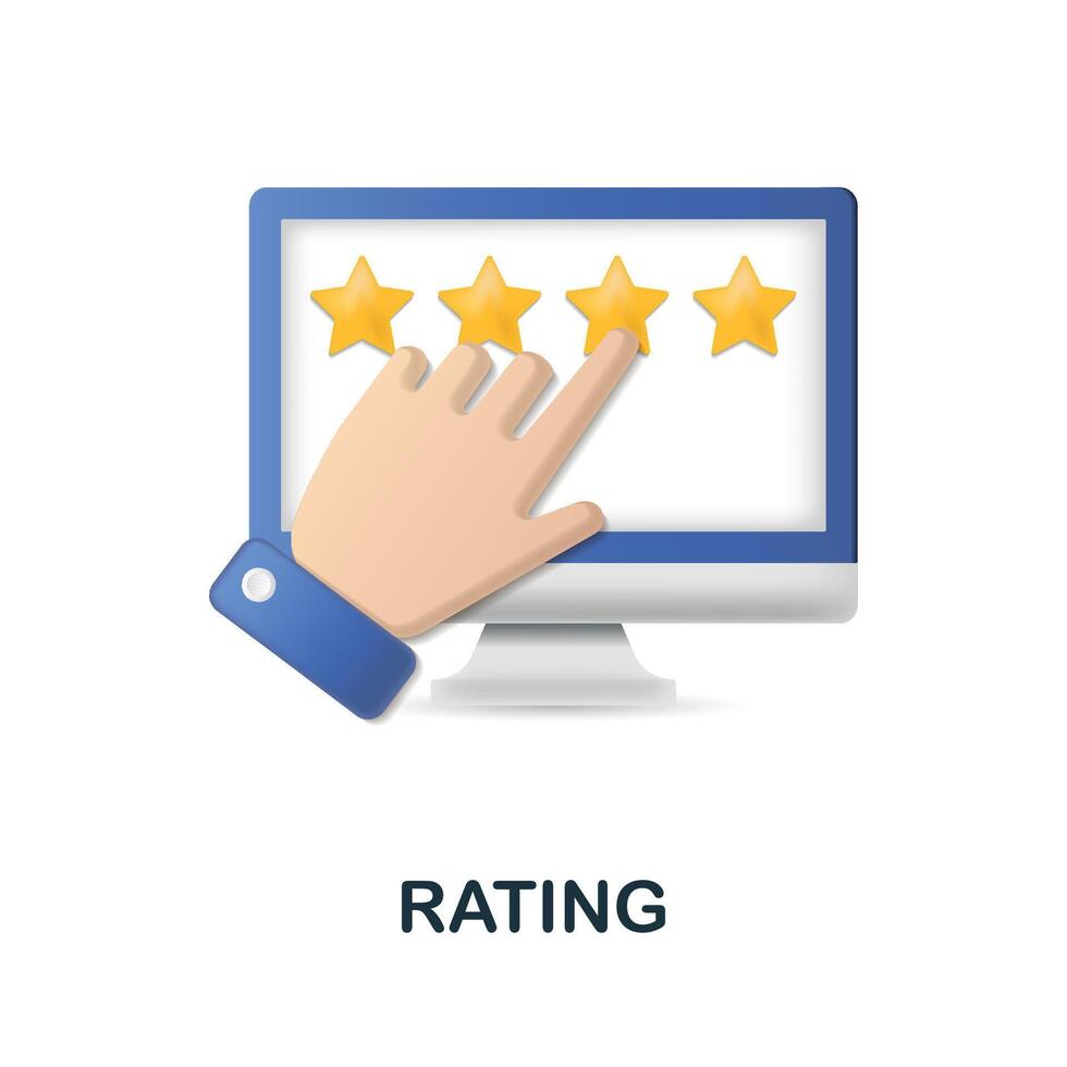 Rating icon. 3d illustration from feedback collection. Creative Rating 3d icon for web design, templates, infographics and more vector