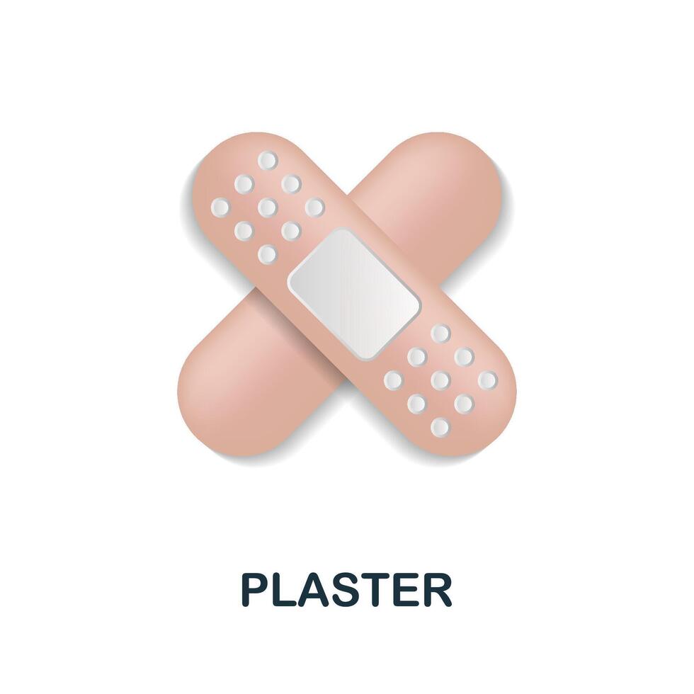 Plaster icon. 3d illustration from medicine collection. Creative Plaster 3d icon for web design, templates, infographics and more vector