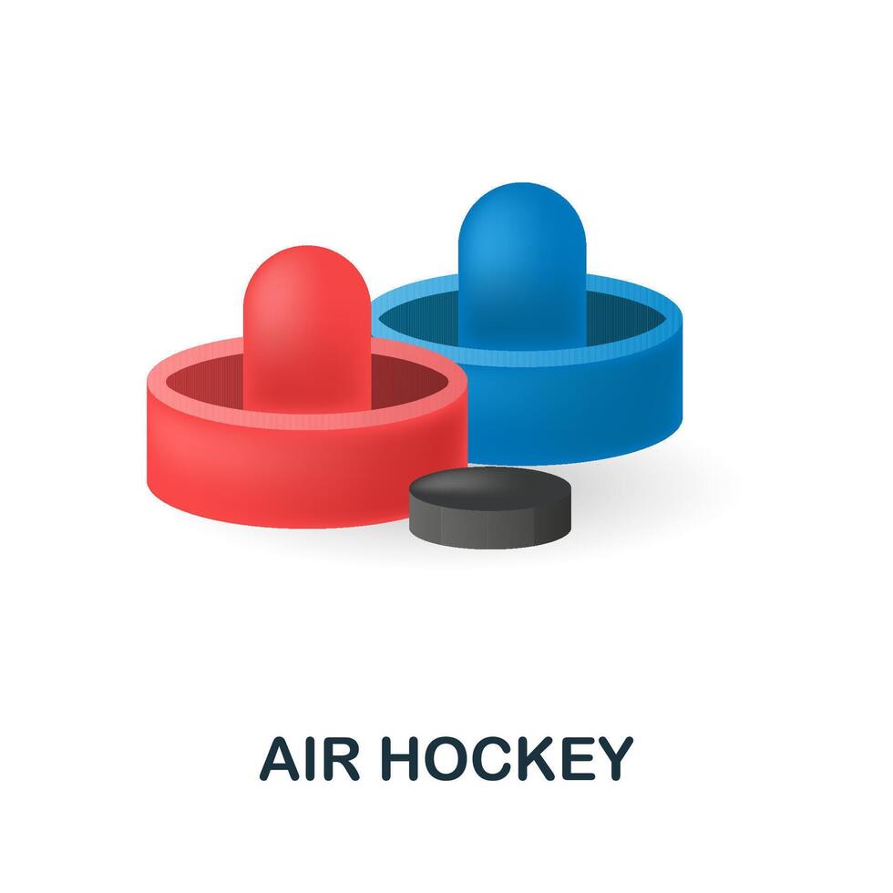 Air Hockey icon. 3d illustration from table games collection. Creative Air Hockey 3d icon for web design, templates, infographics and more vector