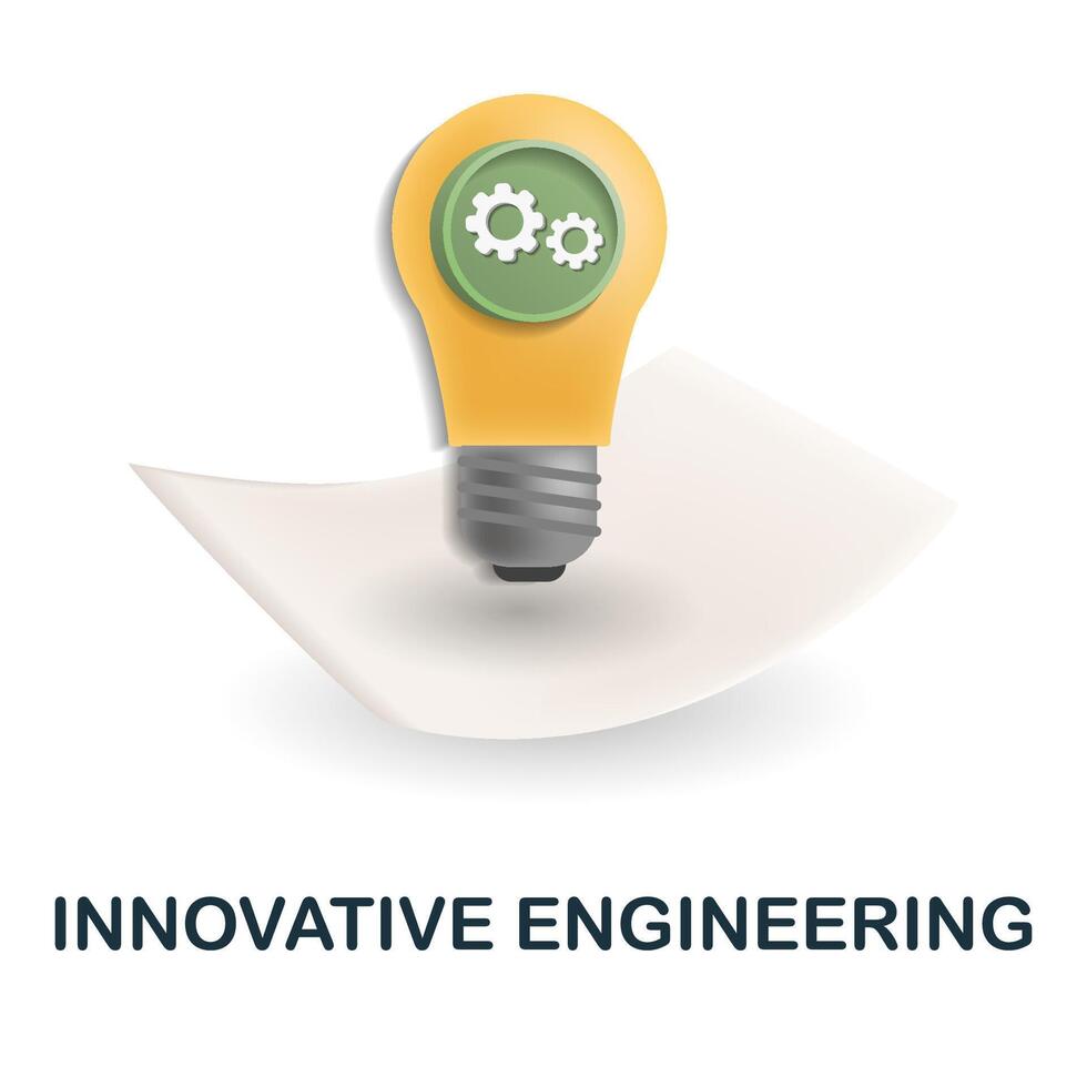 Innovative Engineering icon. 3d illustration from engineering collection. Creative Innovative Engineering 3d icon for web design, templates, infographics and more vector