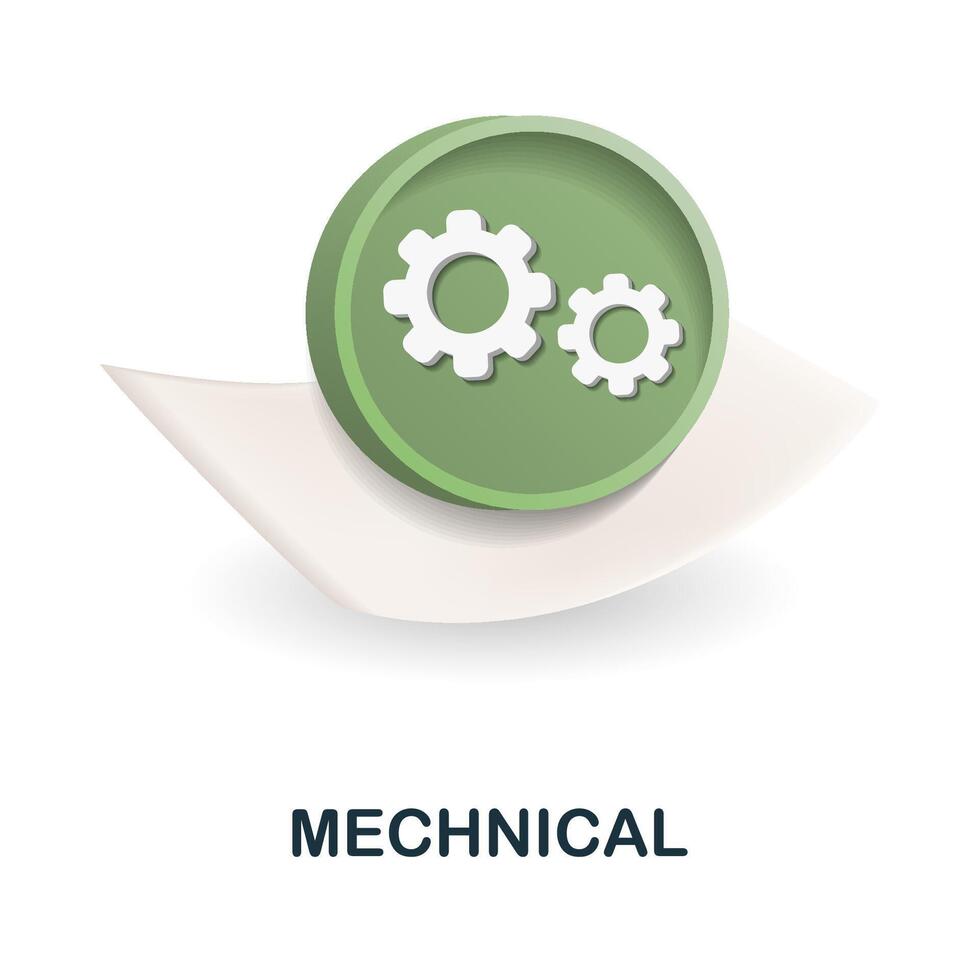 Mechnical icon. 3d illustration from engineering collection. Creative Mechnical 3d icon for web design, templates, infographics and more vector