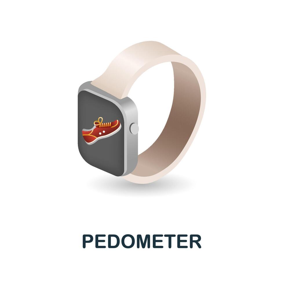Pedometer icon. 3d illustration from measurement collection. Creative Pedometer 3d icon for web design, templates, infographics and more vector