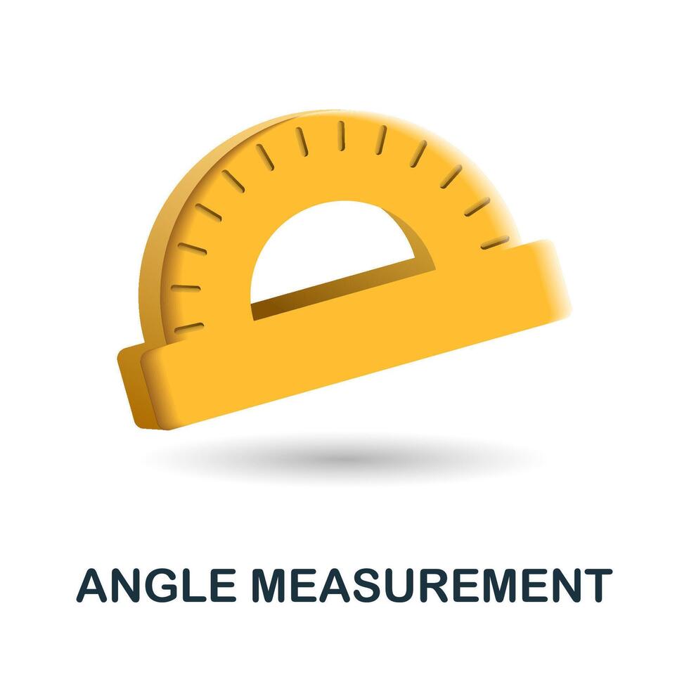 Angle Measurement icon. 3d illustration from measurement collection. Creative Angle Measurement 3d icon for web design, templates, infographics and more vector