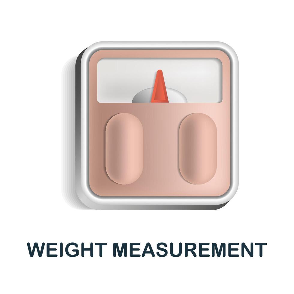 Weight Measurement icon. 3d illustration from measurement collection. Creative Weight Measurement 3d icon for web design, templates, infographics and more vector