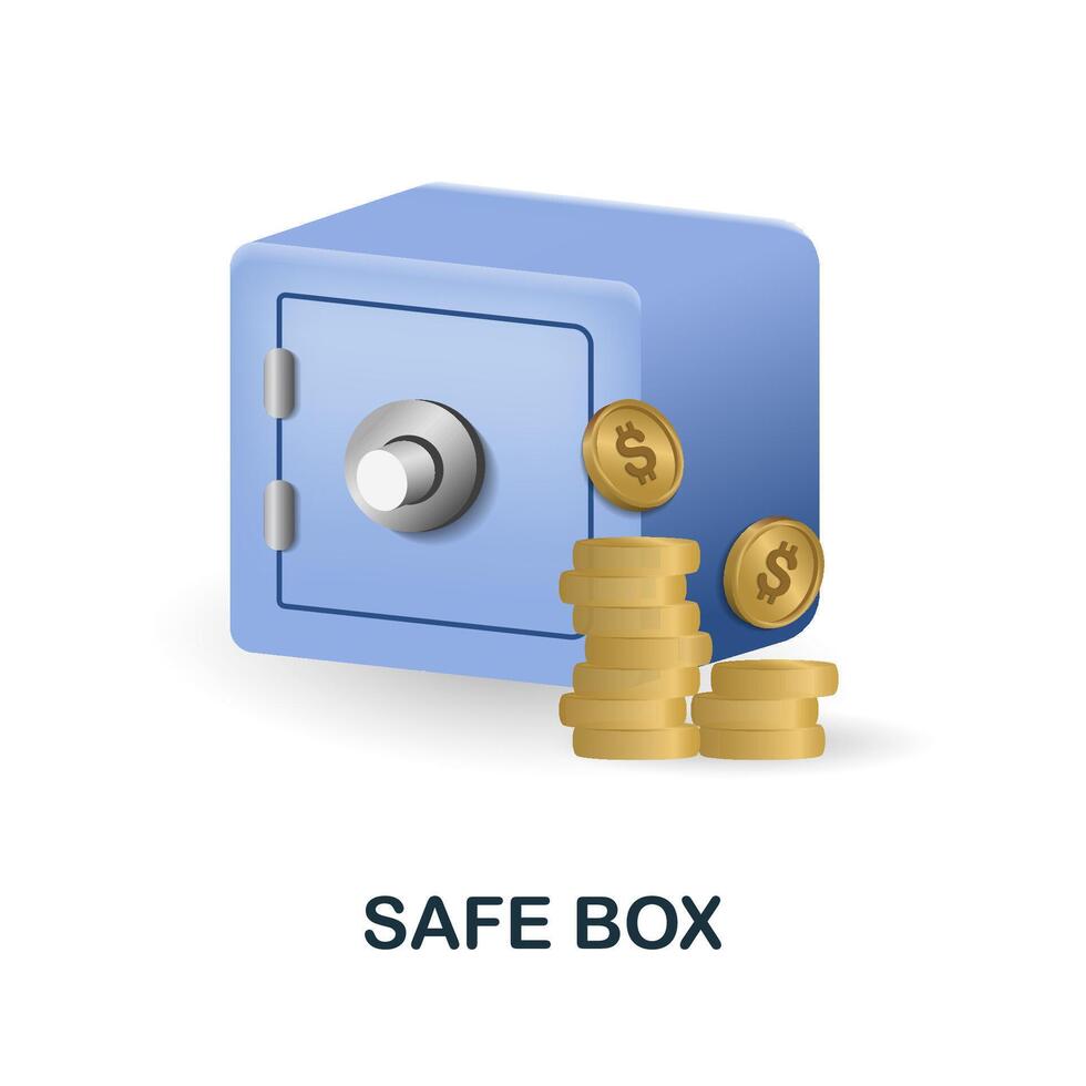 Safe Box icon. 3d illustration from security collection. Creative Safe Box 3d icon for web design, templates, infographics and more vector