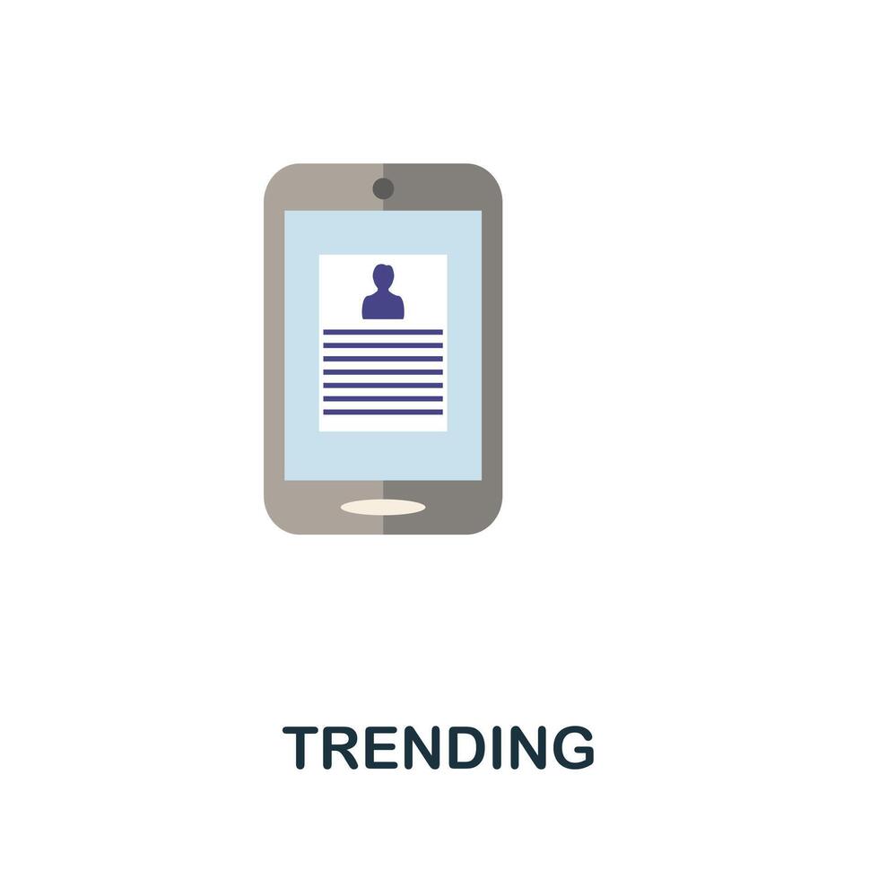 Trending icon. Simple element from blogging collection. Creative Trending icon for web design, templates, infographics and more vector