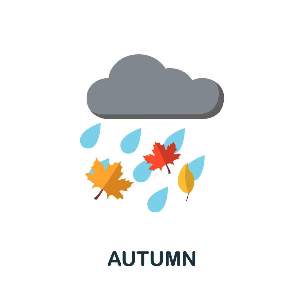 Autumn icon. Monochrome simple Autumn icon for templates, web design and infographics vector