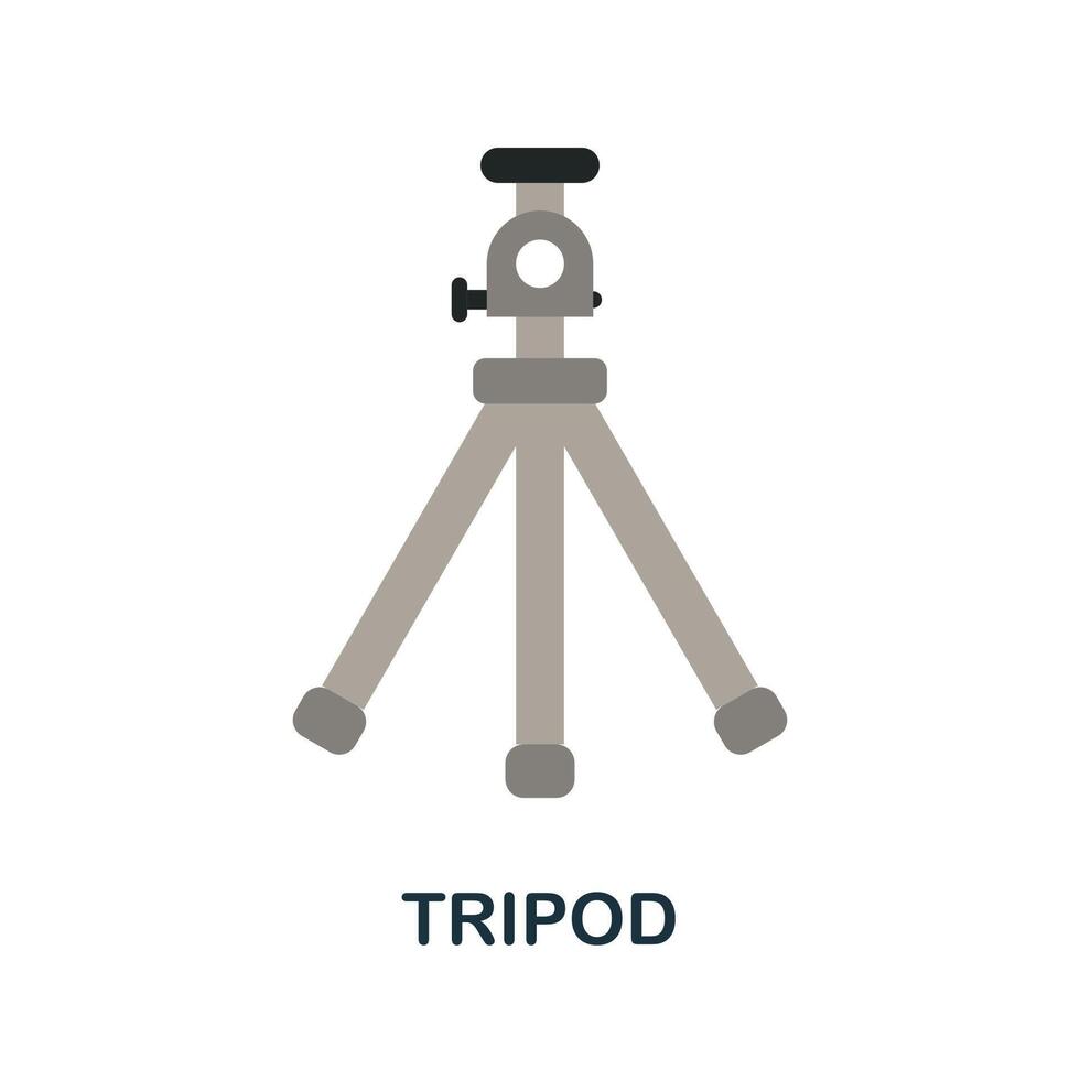 Tripod icon. Simple element from blogging collection. Creative Tripod icon for web design, templates, infographics and more vector