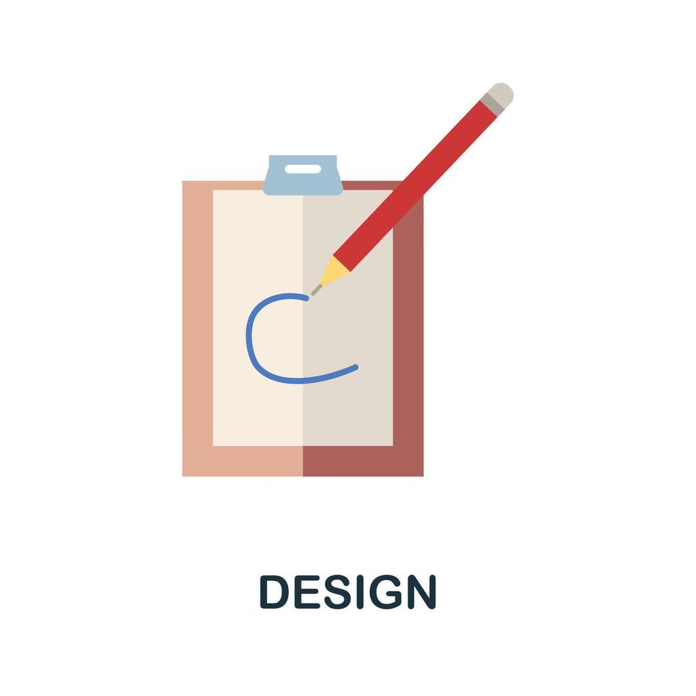 Design icon. Simple element from branding collection. Creative Design icon for web design, templates, infographics and more vector