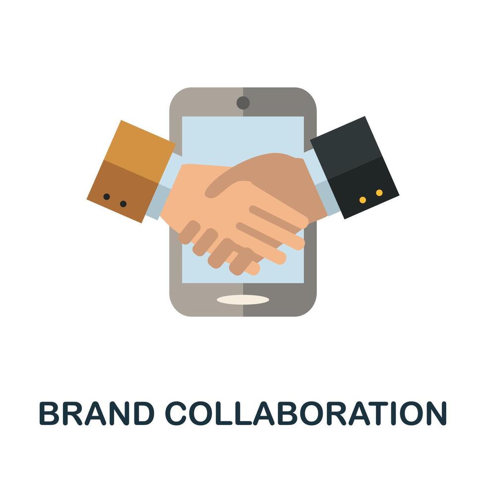 Brand Collaboration icon. Simple element from blogging collection. Creative Brand Collaboration icon for web design, templates, infographics and more vector