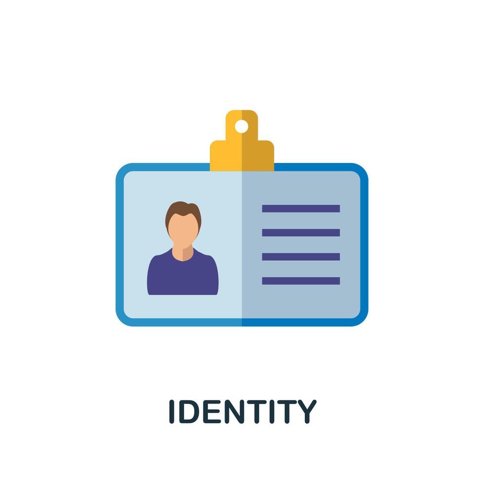Identity icon. Simple element from branding collection. Creative Identity icon for web design, templates, infographics and more vector