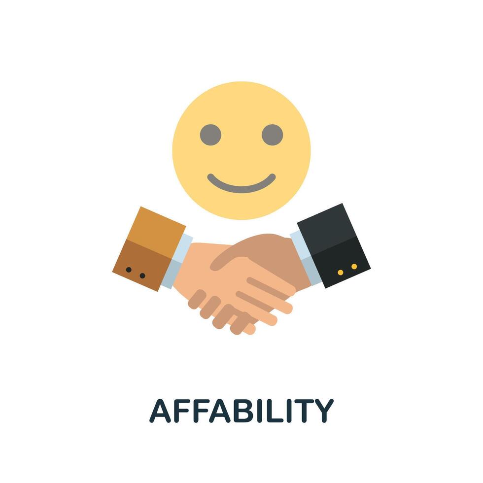 Affability icon. Simple element from business growth collection. Creative Affability icon for web design, templates, infographics and more vector