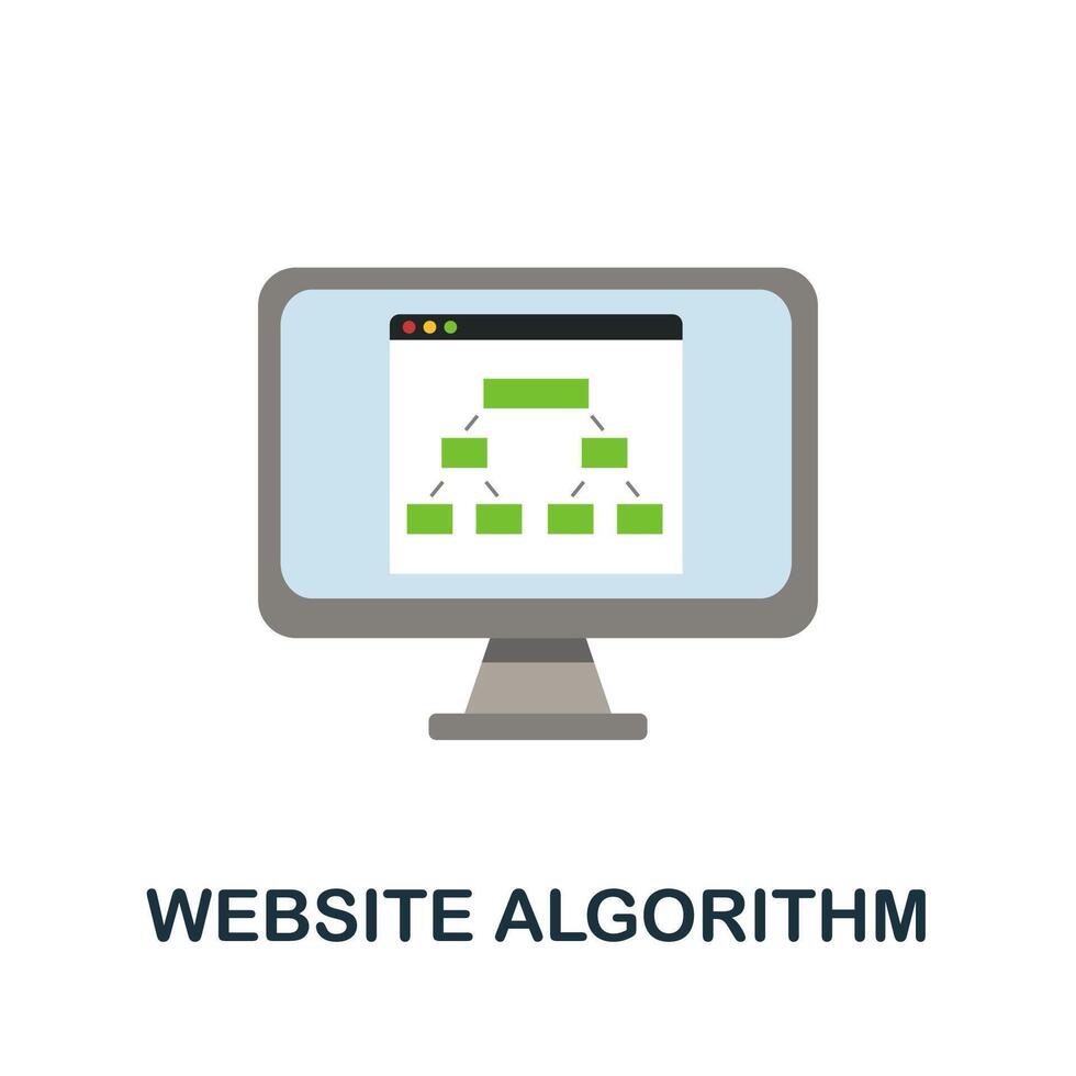 Website Algorithm icon. Simple element from business growth collection ...