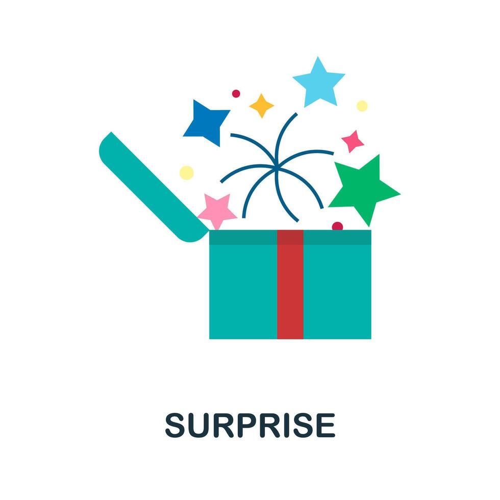 Surprise icon. Simple element from celebration collection. Creative Surprise icon for web design, templates, infographics and more vector