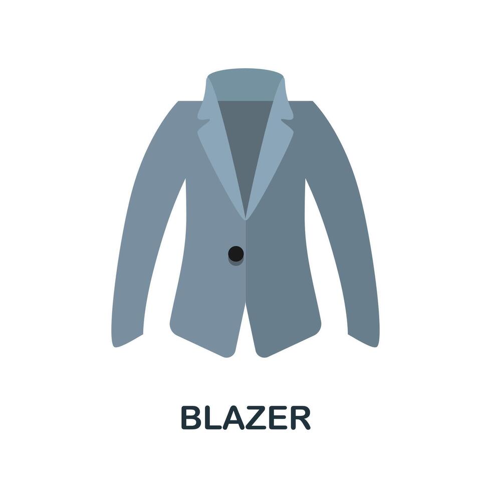 Blazer flat icon. Color simple element from clothes collection. Creative Blazer icon for web design, templates, infographics and more vector