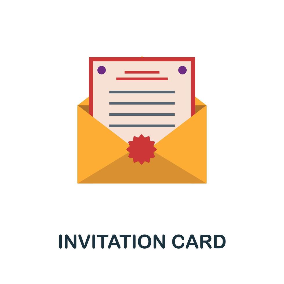 Invitation Card icon. Simple element from celebration collection. Creative Invitation Card icon for web design, templates, infographics and more vector