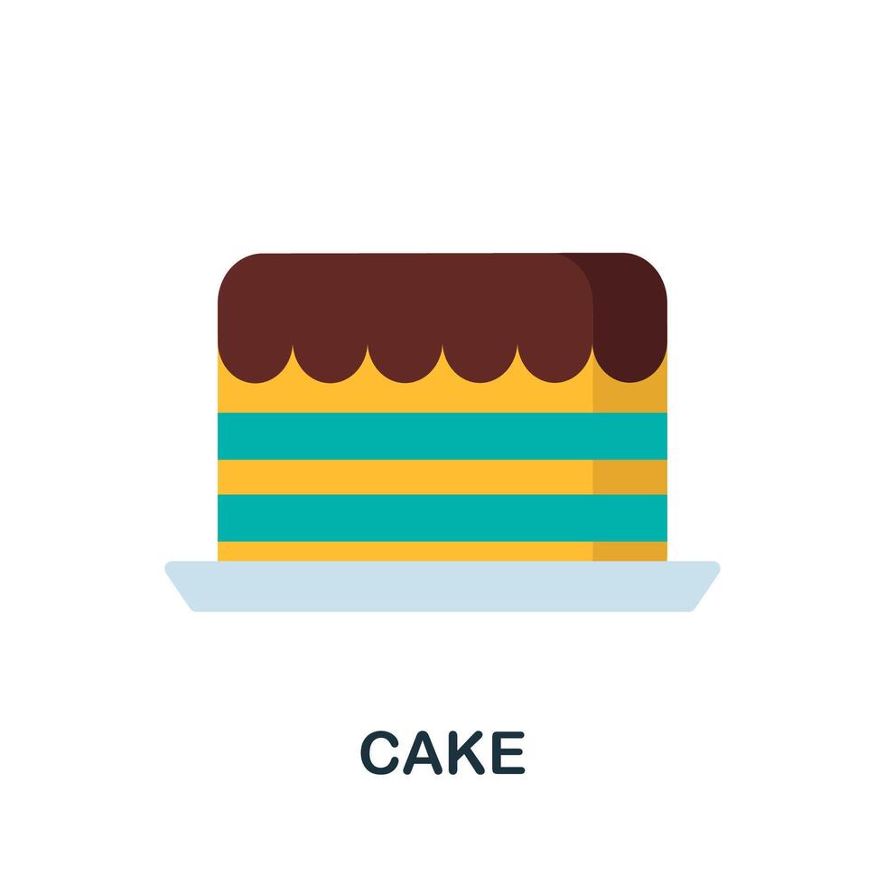 Cake icon. Simple element from celebration collection. Creative Cake icon for web design, templates, infographics and more vector