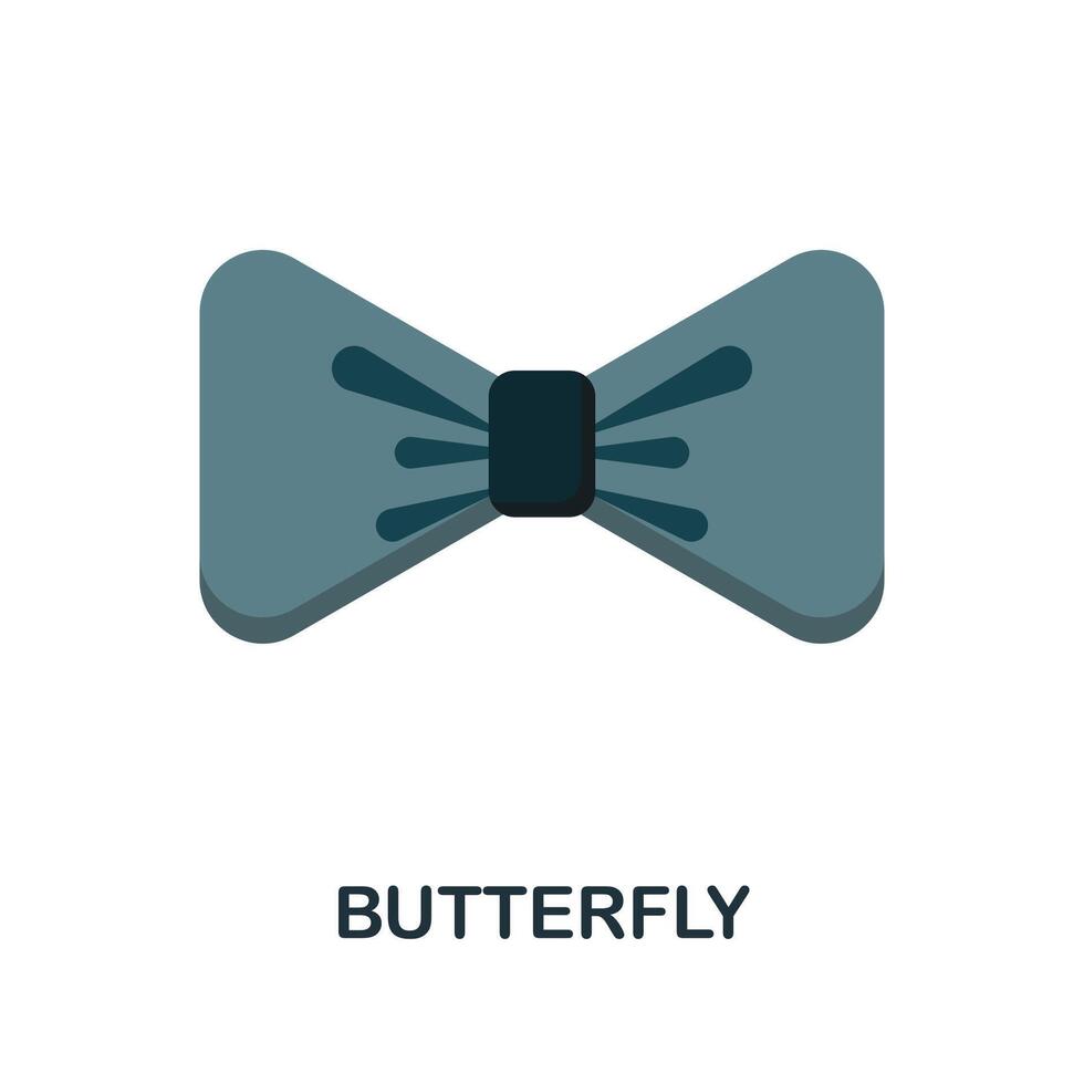 Butterfly flat icon. Color simple element from clothes collection. Creative Butterfly icon for web design, templates, infographics and more vector