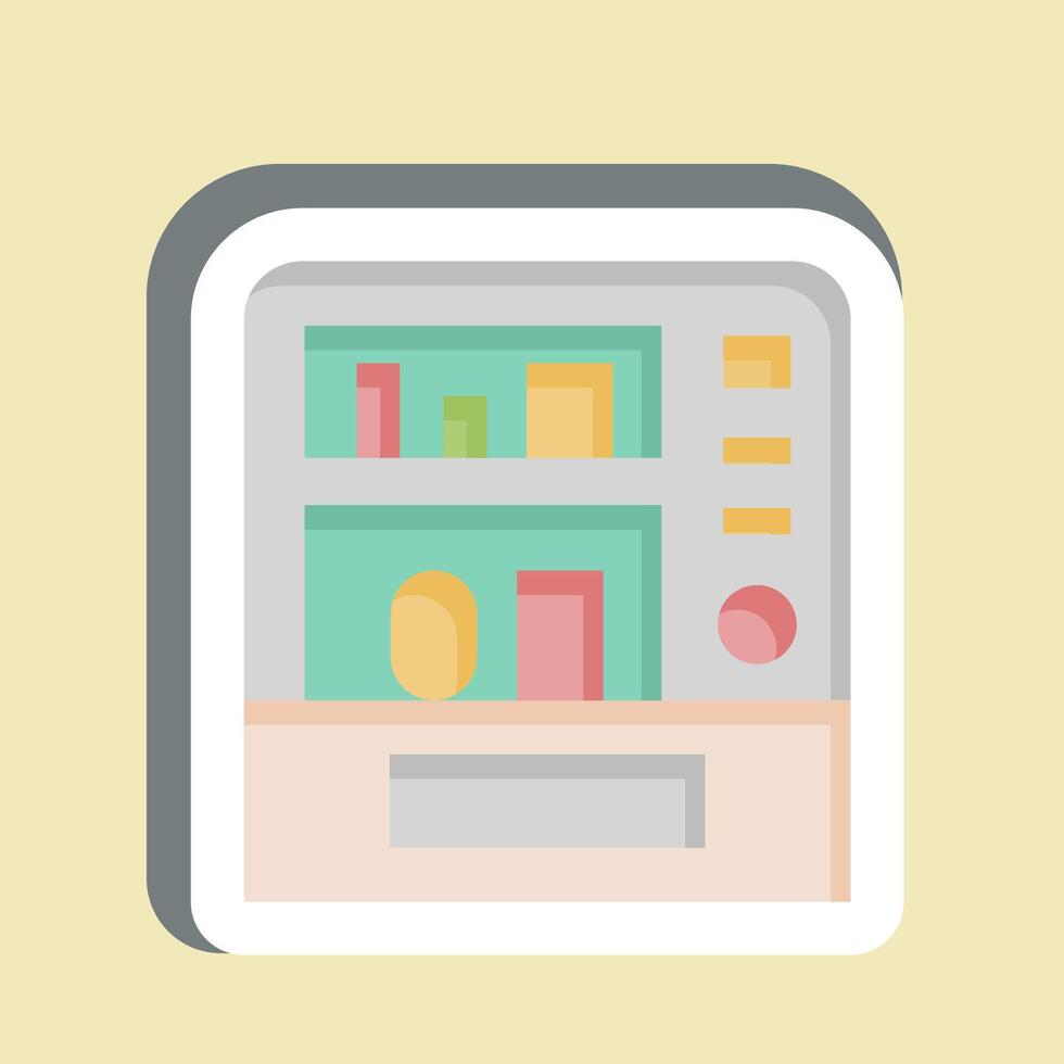 Sticker Vending Machine. related to City symbol. simple design illustration vector