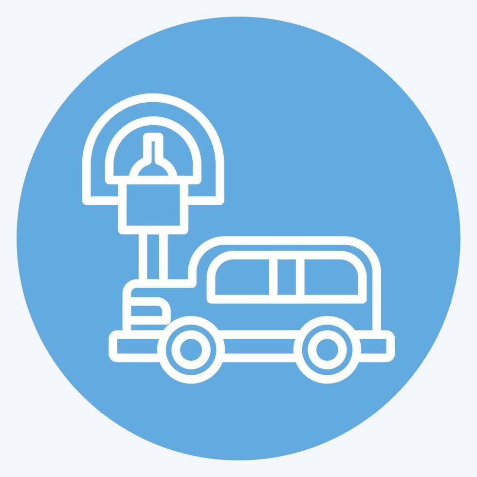 Icon Parking Meter. related to City symbol. blue eyes style. simple design illustration vector