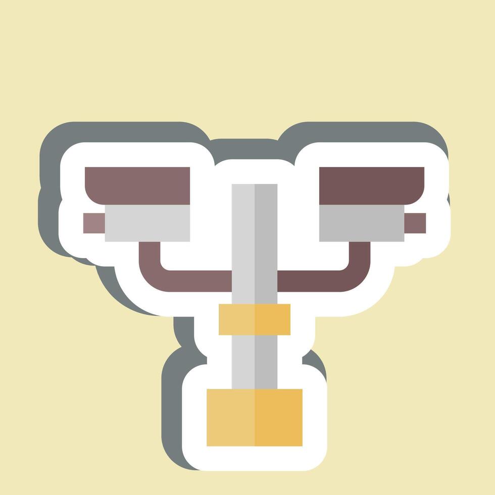 Sticker Closed Circuit Camera. related to City symbol. simple design illustration vector