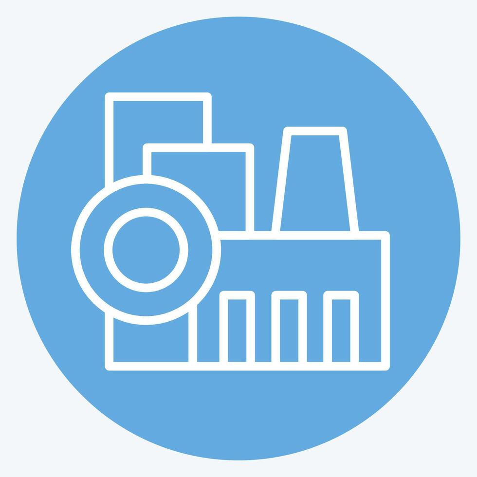 Icon Factory. related to City symbol. blue eyes style. simple design illustration vector