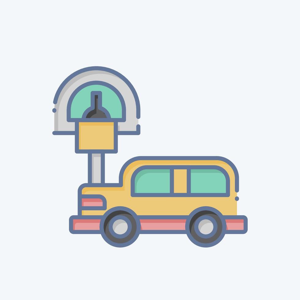 Icon Parking Meter. related to City symbol. doodle style. simple design illustration vector