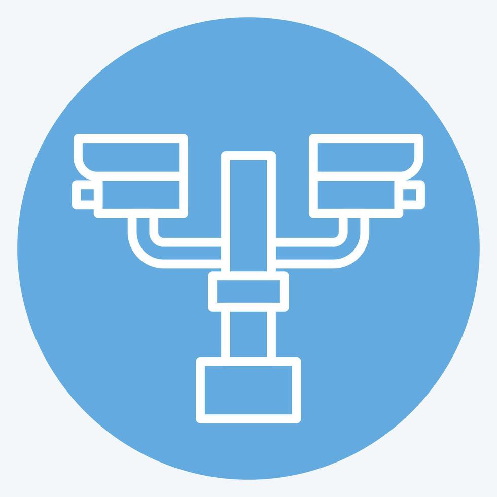 Icon Closed Circuit Camera. related to City symbol. blue eyes style. simple design illustration vector