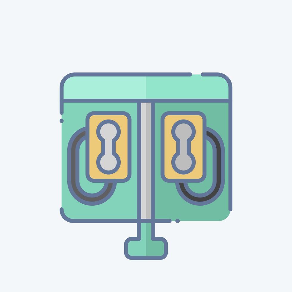 Icon Phone Booth. related to City symbol. doodle style. simple design illustration vector